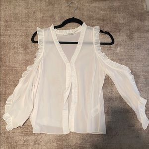 Alice + Olivia white blouse